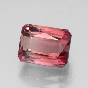 Tormalina naturale rosa da 3,55 ct, taglio smeraldo, VS-SI