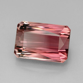 Tormalina naturale rosa da 8,66 ct, taglio smeraldo, VVS