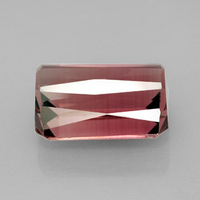 Tormalina naturale rosa da 8,66 ct, taglio smeraldo, VVS