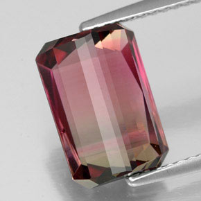 Tormalina naturale rosa da 4,35 ct, taglio smeraldo, VS-SI
