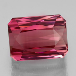 Tormalina naturale rosa da 4,61 ct, taglio smeraldo, VVS