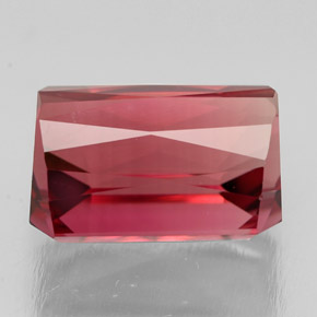 Tormalina naturale rosa da 4,61 ct, taglio smeraldo, VVS