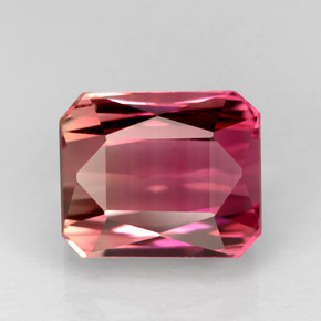 Tormalina naturale rosa da 4,82 ct, taglio smeraldo, VVS-VS