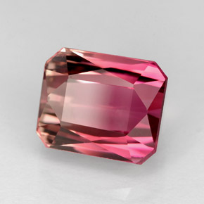 Tormalina naturale rosa da 4,82 ct, taglio smeraldo, VVS-VS