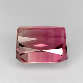 Tormalina naturale rosa da 4,82 ct, taglio smeraldo, VVS-VS