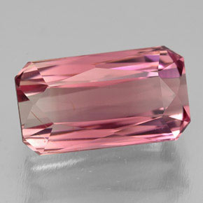 Tormalina naturale rosa da 5,13 ct, taglio smeraldo, VVS