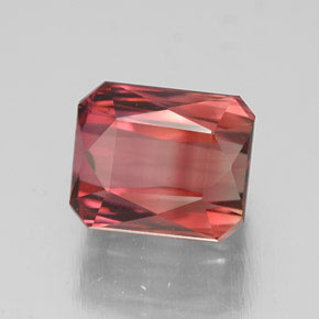 Tormalina naturale rosa da 4,02 ct, taglio smeraldo, VVS-VS