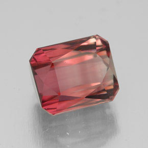 Tormalina naturale rosa da 4,02 ct, taglio smeraldo, VVS-VS