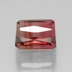 Tormalina naturale rosa da 4,02 ct, taglio smeraldo, VVS-VS