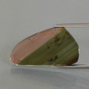 Tormalina naturale multicolore da 9,45 ct, forma fantasia, trasparente