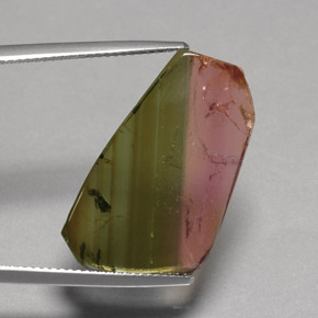 Tormalina naturale multicolore da 12,07 ct, trasparente, trasparente/traslucido