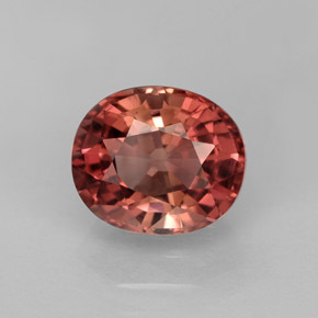 Tormalina naturale rosa da 2,40 ct, taglio ovale, VVS-VS
