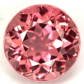 Tormalina naturale rosa da 1,82 ct, taglio rotondo, VS