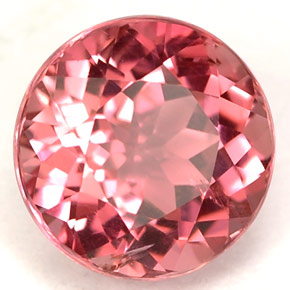 Tormalina naturale rosa da 1,82 ct, taglio rotondo, VS