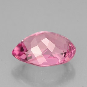 Tormalina naturale rosa da 3,39 ct, taglio a pera, VVS