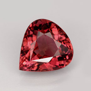 Tormalina naturale rosa da 4,53 ct, taglio a pera, VVS