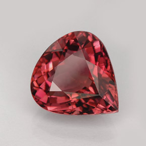 Tormalina naturale rosa da 4,53 ct, taglio a pera, VVS