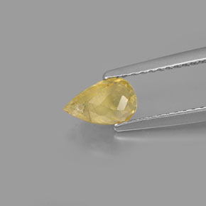 Tormalina naturale giallo da 1,00 ct, briolette, VS