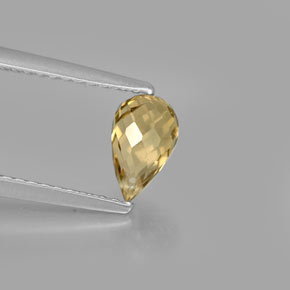 Tormalina naturale giallo da 0,94 ct, briolette, VS