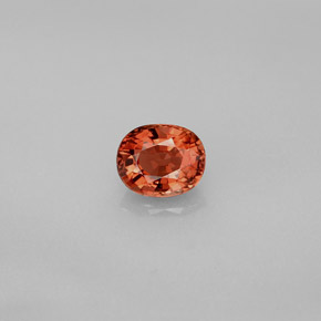 Tormalina naturale arancione da 0,87 ct, taglio ovale, VVS