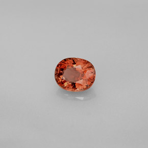 Tormalina naturale arancione da 0,87 ct, taglio ovale, VVS