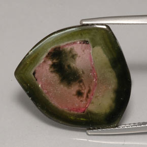 Tormalina naturale multicolore da 12,35 ct, trasparente, trasparente/traslucido