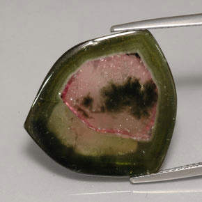 Tormalina naturale multicolore da 12,35 ct, trasparente, trasparente/traslucido
