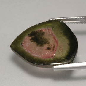 Tormalina naturale multicolore da 12,35 ct, trasparente, trasparente/traslucido
