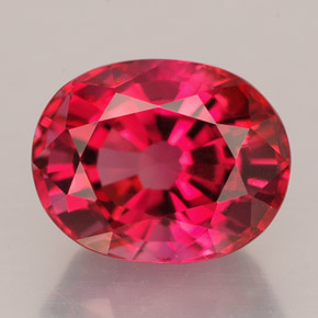 Tormalina naturale rosso da 3,15 ct, taglio ovale, VVS