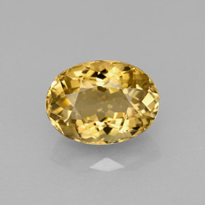 Tormalina naturale giallo da 2,83 ct, taglio ovale, VVS-VS