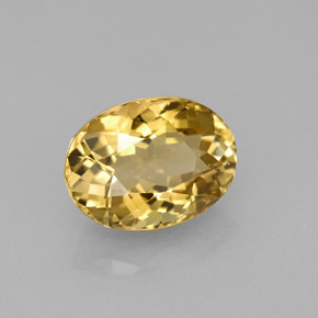 Tormalina naturale giallo da 2,83 ct, taglio ovale, VVS-VS