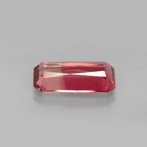 Tormalina naturale bicolore da 3,09 ct, taglio smeraldo, VVS-VS