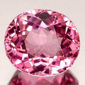 Tormalina naturale rosa da 3,32 ct, taglio ovale, VVS-VS