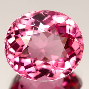 Tormalina naturale rosa da 3,32 ct, taglio ovale, VVS-VS