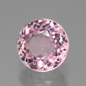 Tormalina naturale rosa da 3,50 ct, taglio rotondo, VVS-VS