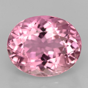 Tormalina naturale rosa da 5,10 ct, taglio ovale, VS