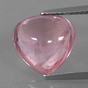 Tormalina naturale rosa da 3,40 ct, taglio a pera, trasparente