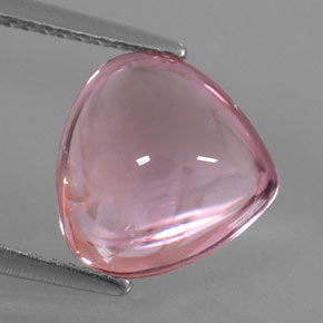 Tormalina naturale rosa da 3,40 ct, taglio a pera, trasparente