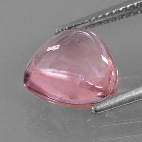 Tormalina naturale rosa da 3,40 ct, taglio a pera, trasparente