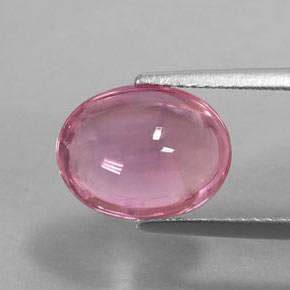 Tormalina naturale rosa da 3,35 ct, taglio ovale, trasparente