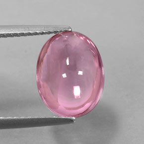 Tormalina naturale rosa da 3,35 ct, taglio ovale, trasparente