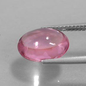 Tormalina naturale rosa da 3,35 ct, taglio ovale, trasparente