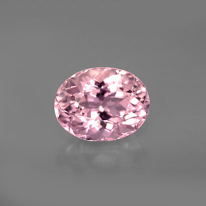 Tormalina naturale rosa da 3,09 ct, taglio ovale, VVS-VS