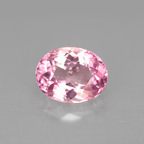 Tormalina naturale rosa da 2,65 ct, taglio ovale, VVS-VS