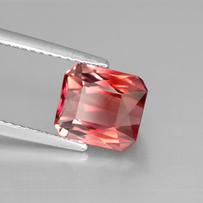 Tormalina naturale multicolore da 2,35 ct, taglio smeraldo, VVS-VS