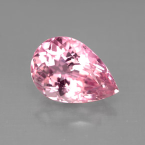 Tormalina naturale rosa da 2,90 ct, taglio a pera, VS