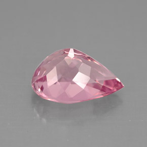 Tormalina naturale rosa da 2,90 ct, taglio a pera, VS