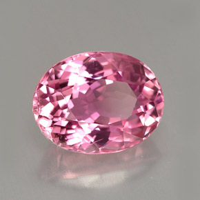 Tormalina naturale rosa da 2,37 ct, taglio ovale, VVS