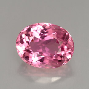 Tormalina naturale rosa da 2,37 ct, taglio ovale, VVS