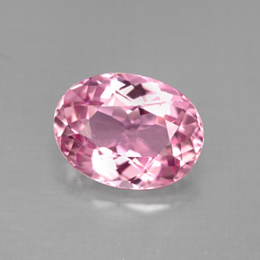 Tormalina naturale rosa da 3,18 ct, taglio ovale, VS
